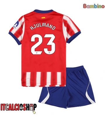 Atletico Madrid Morten Hjulmand #23 Prima Maglia Bambino 2026-27 Manica Corta (+ Pantaloni corti)